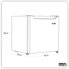 Baridi Tabletop Fridge with Ice Box, 46L Capacity