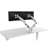 Dellonda Adjustable Double Monitor Arm with 360° Rotation - White