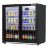 Baridi Back Bar Drinks Fridge/Cooler with Double Sliding Doors, 190L Capacity