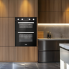 72cm Built-Under Double Oven, 74L Capacity, Energy Rating A - Black