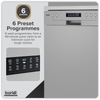 Baridi Regular Sized Freestanding Dishwasher 60cm Wide 13 Place Settings - Silver
