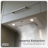 Baridi Cooker Hood with 5 Layer Filter 52cm - Stainless Steel