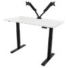 Dellonda White Electric Height Adjustable Standing Desk, 1400 x 700mm Dual Motor 100kg