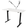 Dellonda Single Motor Ultra-Quiet Adjustable-Height Electric Sit/Stand Desk - White Desktop