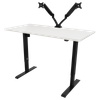Dellonda Single Motor Ultra-Quiet Adjustable-Height Electric Sit/Stand Desk - White Desktop