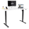 Dellonda Single Motor Ultra-Quiet Adjustable-Height Electric Sit/Stand Desk - White Desktop