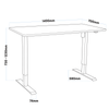 Dellonda Single Motor Ultra-Quiet Adjustable-Height Electric Sit/Stand Desk - Black Desktop