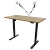 Dellonda Oak Electric Adjustable-Height Standing Desk with Memory, Quiet & Fast 1400 x 700mm