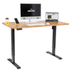 Dellonda Oak Electric Adjustable-Height Standing Desk with Memory, Quiet & Fast 1400 x 700mm