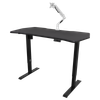 Dellonda Carbon Fibre Effect Electric Height Adjustable Standing Desk with Memory, Quiet, 1400 x 700mm