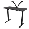 Dellonda Carbon Fibre Effect Electric Height Adjustable Standing Desk with Memory, Quiet, 1400 x 700mm
