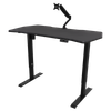 Dellonda Carbon Fibre Effect Electric Height Adjustable Standing Desk with Memory, Quiet, 1400 x 700mm