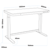 Dellonda Single Motor Ultra-Quiet Electric Desk with Control Panel, USB Port & Drawer - Black Desktop