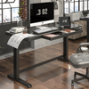Dellonda Single Motor Ultra-Quiet Electric Desk with Control Panel, USB Port & Drawer - Black Desktop