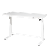 Dellonda Single Motor Ultra-Quiet Electric Desk with Control Panel, USB Port & Drawer - White Desktop