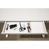 Dellonda Single Motor Ultra-Quiet Electric Desk with Control Panel, USB Port & Drawer - White Desktop