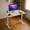 Dellonda Single Motor Ultra-Quiet Adjustable-Height Electric Sit/Stand Desk - White Desktop