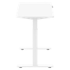 Dellonda Single Motor Ultra-Quiet Adjustable-Height Electric Sit/Stand Desk - White Desktop