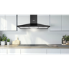 Baridi Cooker Hood, Chimney Style with Carbon Filters 90cm - Black