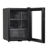 Baridi Beer & Drinks Fridge with LED Light, Black and Glass Door 60L