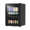 Baridi Beer & Drinks Fridge with LED Light, Black and Glass Door 60L