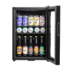Baridi Beer & Drinks Fridge with LED Light, Black and Glass Door 60L