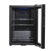 Baridi Beer & Drinks Fridge with LED Light, Black and Glass Door 60L