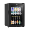 Baridi Beer & Drinks Fridge with LED Light, Black and Glass Door 60L