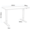 Dellonda Single Motor Ultra-Quiet Adjustable-Height Electric Sit/Stand Desk - Oak Desktop