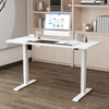 Dellonda Single Motor Ultra-Quiet Adjustable-Height Electric Sit/Stand Desk - White Desktop