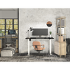Dellonda Single Motor Ultra-Quiet Adjustable-Height Electric Sit/Stand Desk - Black Desktop