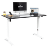 Dellonda Single Motor Ultra-Quiet Adjustable-Height Electric Sit/Stand Desk - Black Desktop
