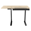 Dellonda Single Motor Ultra-Quiet Electric Adjustable Drawing Table with 40° Tilt, Drawer & Side Table