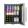 Baridi Mini Tabletop Beer & Drinks Fridge 50L Capacity - Stainless Steel