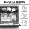 Baridi Tabletop Dishwasher 8 Place Settings 8L Capacity - Black