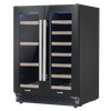 Baridi 40 Bottle/120 Can Under-Counter/Freestanding Dual Zone Wine Fridge & Cooler 60cm