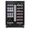Baridi 40 Bottle/120 Can Under-Counter/Freestanding Dual Zone Wine Fridge & Cooler 60cm