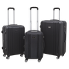 Dellonda Lightweight ABS Luggage Set with TSA Lock - Black