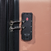 Dellonda Lightweight ABS Luggage Set with TSA Lock - Rose Gold