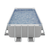 Dellonda Deluxe Steel Frame Rectangular Swimming Pool with Step Ladder & Filter Pump 21ft