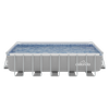Dellonda Deluxe Steel Frame Rectangular Swimming Pool with Step Ladder & Filter Pump 21ft
