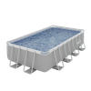 Dellonda Deluxe Steel Frame Swimming Pool with Filter Pump 18ft
