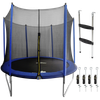 Dellonda Heavy-Duty Outdoor Trampoline with Safety Enclosure Net, Anchors & Ladder 10ft