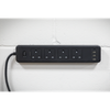 2.6m Extension Lead with USB Ports - Black