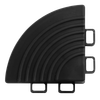 Polypropylene Floor Tile Corners 60 x 60mm, Black - Pack of 4