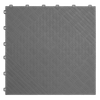 Polypropylene Floor Tile 400 x 400mm, Grey Treadplate - Pack of 9