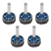 25 x 10mm Abrasive Flap Wheel with 6mm Shaft Assorted Grit - Pack of 5