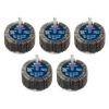 60 x 30mm Abrasive Flap Wheel on 6mm Shaft Assorted Grit - Pack of 5