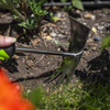 2-In-1 Garden Hand Tool with Soft Grip Handle & Stainless Steel Tines/Blade