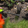 2-In-1 Garden Hand Tool with Soft Grip Handle & Stainless Steel Tines/Blade
